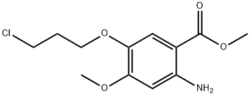 Methyl 2-amino-5-(3-chloropropoxy)-4-Methoxybenzoate Struktur