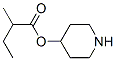 Butanoic acid, 2-methyl-, 4-piperidinyl ester (9CI) Struktur