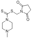 1-Piperazinecarbodithioic acid, 4-methyl-, succinimidomethyl ester Struktur