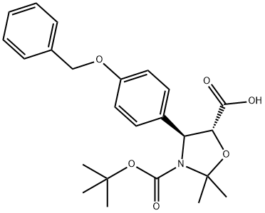 (4S,5R)-2,2-DiMethyl-4-[4-(phenylMethoxy)phenyl]-3,5-oxazolidinedicarboxylic Acid 3-(1,1-DiMethylethyl) Ester Struktur