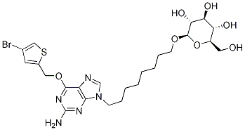 (2R,3R,4S,5S,6R)-2-((8-(2-aMino-6-((4-broMothiophen-2-yl)Methoxy)-9H-purin-9-yl)octyl)oxy)-6-(hydroxyMethyl)tetrahydro-2H-pyran-3,4,5-triol Struktur