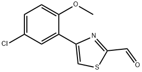 4-(5-Chloro-2-methoxy-phenyl)-thiazole-2-carbaldehyde Struktur