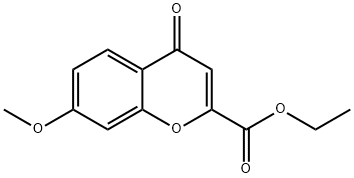 ethyl 7-methoxy-4-oxo-chromene-2-carboxylate Struktur