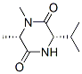 2,5-Piperazinedione,1,6-dimethyl-3-(1-methylethyl)-,(3S,6S)-(9CI) Struktur