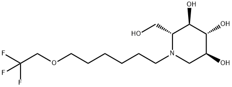 N-(7-Oxa-9,9,9-trifluorononyl)deoxynojirimycin Struktur