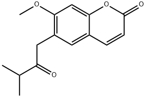 7-Methoxy-6-(3-methyl-2-oxobutyl)-2H-1-benzopyran-2-one Struktur