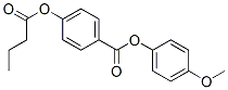 4-(Butyryloxy)benzoic acid 4-methoxyphenyl ester Struktur