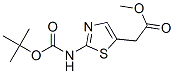 5-Thiazoleacetic  acid,  2-[[(1,1-dimethylethoxy)carbonyl]amino]-,  methyl  ester Struktur