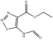 1,2,3-Thiadiazole-4-carboxylicacid,5-(formylamino)-,ethylester(9CI) Struktur