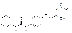 3-[4-[3-(butan-2-ylamino)-2-hydroxy-propoxy]phenyl]-1-cyclohexyl-urea Struktur