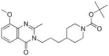 1-Piperidinecarboxylic  acid,  4-[3-(8-methoxy-2-methyl-4-oxo-3(4H)-quinazolinyl)propyl]-,  1,1-dimethylethyl  ester Struktur