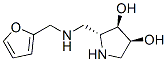 3,4-Pyrrolidinediol, 2-[[(2-furanylmethyl)amino]methyl]-, (2R,3R,4S)- (9CI) Struktur