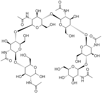 N,N',N'',N''',N'''',N'''''-Hexaacetylchitohexaose Struktur