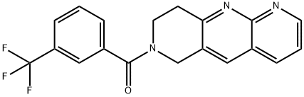 Pyrido[2,3-b][1,6]naphthyridine, 6,7,8,9-tetrahydro-7-[3-(trifluoromethyl)benzoyl]- (9CI) Struktur