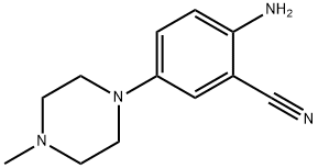 2-Amino-5-(4-methylpiperazinyl)benzenecarbonitrile Struktur