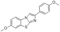 7-METHOXY-2-(4-METHOXYPHENYL)IMIDAZO[2,1-B]BENZOTHIAZOLE Struktur