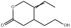 Tetrahydro-5-ethylidene-4-(2-hydroxyethyl)-2H-pyran-2-one Struktur