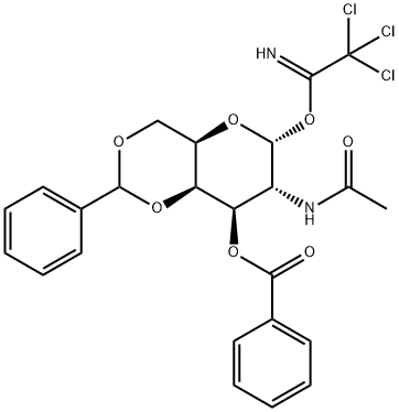 2-(Acetylamino)-2-deoxy-3-O-benzoyl-4,6-O-benzylidene-D-galactopyranose Trichloroacetimidate Struktur