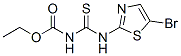 Carbamic  acid,  [[(5-bromo-2-thiazolyl)amino]thioxomethyl]-,  ethyl  ester  (9CI) Struktur