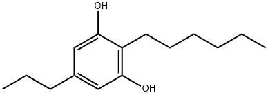 2-n-hexyl-5-n-propylresorcinol Struktur