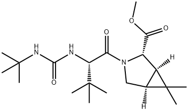 (1S,2S,5R)-Methyl 3-((S)-2-(tert-butoxycarbonylaMino)-3,3-diMethylbutanoyl)-6,6-diMethyl-3-azabicyclo[3.1.0]hexane-2-carboxylate Struktur