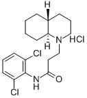 1(2H)-Quinolinepropanamide, N-(2,6-dichlorophenyl)octahydro-, monohydr ochloride, trans- Struktur