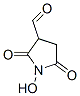 3-Pyrrolidinecarboxaldehyde, 1-hydroxy-2,5-dioxo- (9CI) Struktur