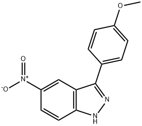 3-(4-methoxyphenyl)-5-nitro-1H-indazole Struktur