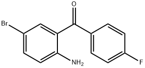 (2-Amino-5-bromophenyl)(4-fluorophenyl)methanone Struktur