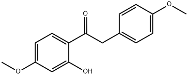 1-(2-Hydroxy-4-methoxyphenyl)-2-(4-methoxyphenyl)ethanone Struktur