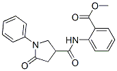 methyl 2-[(5-oxo-1-phenyl-pyrrolidine-3-carbonyl)amino]benzoate Struktur