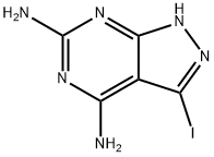 1H-Pyrazolo[3,4-d]pyrimidine-4,6-diamine, 3-iodo Struktur