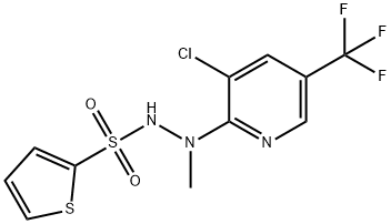 N'-[3-chloro-5-(trifluoromethyl)-2-pyridinyl]-N'-methyl-2-thiophenesulfonohydrazide Struktur