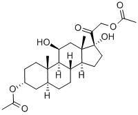 5-ALPHA-PREGNAN-3-ALPHA, 11-BETA, 17,21-TETROL-20-ONE 3,21-DIACETATE Struktur