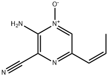 Pyrazinecarbonitrile, 3-amino-6-(1-propenyl)-, 4-oxide, (Z)- (9CI) Struktur