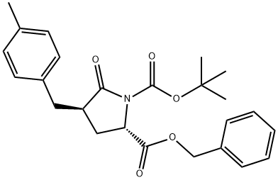 (4R)-BOC-4-(4-METHYLBENZYL)-PYR-OBZL Struktur