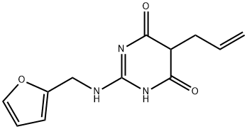 5-Allyl-2-(furfurylamino)pyrimidine-4,6(1H,5H)-dione Struktur