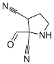 2,3-Pyrrolidinedicarbonitrile, 2-formyl- (9CI) Struktur