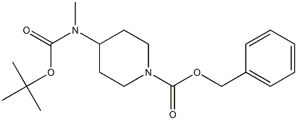 4-(N-TERT-BUTOXYCARBONYL-N-METHYLAMINO)PIPERIDINE-1-CARBOXYLIC ACID BENZYL ESTER Struktur