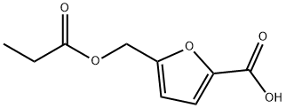 5-Propionyloxymethyl-furan-2-carboxylic acid Struktur