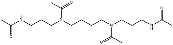 N,N'-(1,4-Butanediyl)bis[N-[3-(acetylamino)propyl]acetamide] Struktur