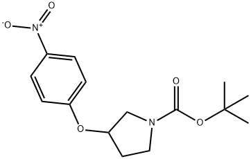 1N-BOC 3-(4'-NITROPHENOXY) PYRROLIDINE Struktur