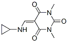 2,4,6(1H,3H,5H)-Pyrimidinetrione, 5-[(cyclopropylamino)methylene]-1,3-dimethyl- (9CI) Struktur