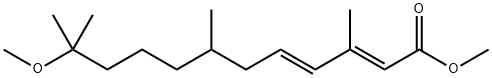 (2E,4E)-11-Methoxy-3,7,11-trimethyl-2,4-dodecadienoic acid methyl ester Struktur