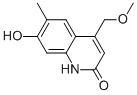 2(1H)-Quinolinone, 7-hydroxy-4-(methoxymethyl)-6-methyl- (9CI) Struktur