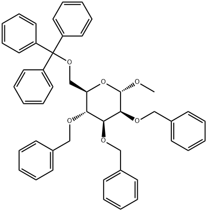 Methyl-6-O-trityl-2,3,4-tri-O-benzyl-α-D-mannopyranoside Struktur