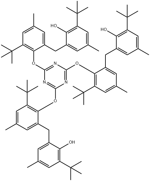 2,2',2''-[1,3,5-Triazine-2,4,6-triyltris[oxy[3-(1,1-dimethylethyl)-5-methyl-2,1-phenylene]methylene]]tris[6-(1,1-dimethylethyl)-4-methylphenol] Struktur