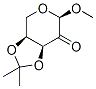 Methyl 3,4-O-Isopropylidene-β-L-erythro-pentopyranosid-2-ulose Struktur