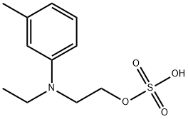 Sulfuric acid hydrogen 2-[ethyl(3-methylphenyl)amino]ethyl ester Struktur