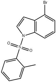 4-bromo-1-(2-methyl-benzenesulfonyl)-1H-indole Struktur